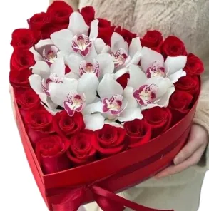 Czerwone serce Orchidei
